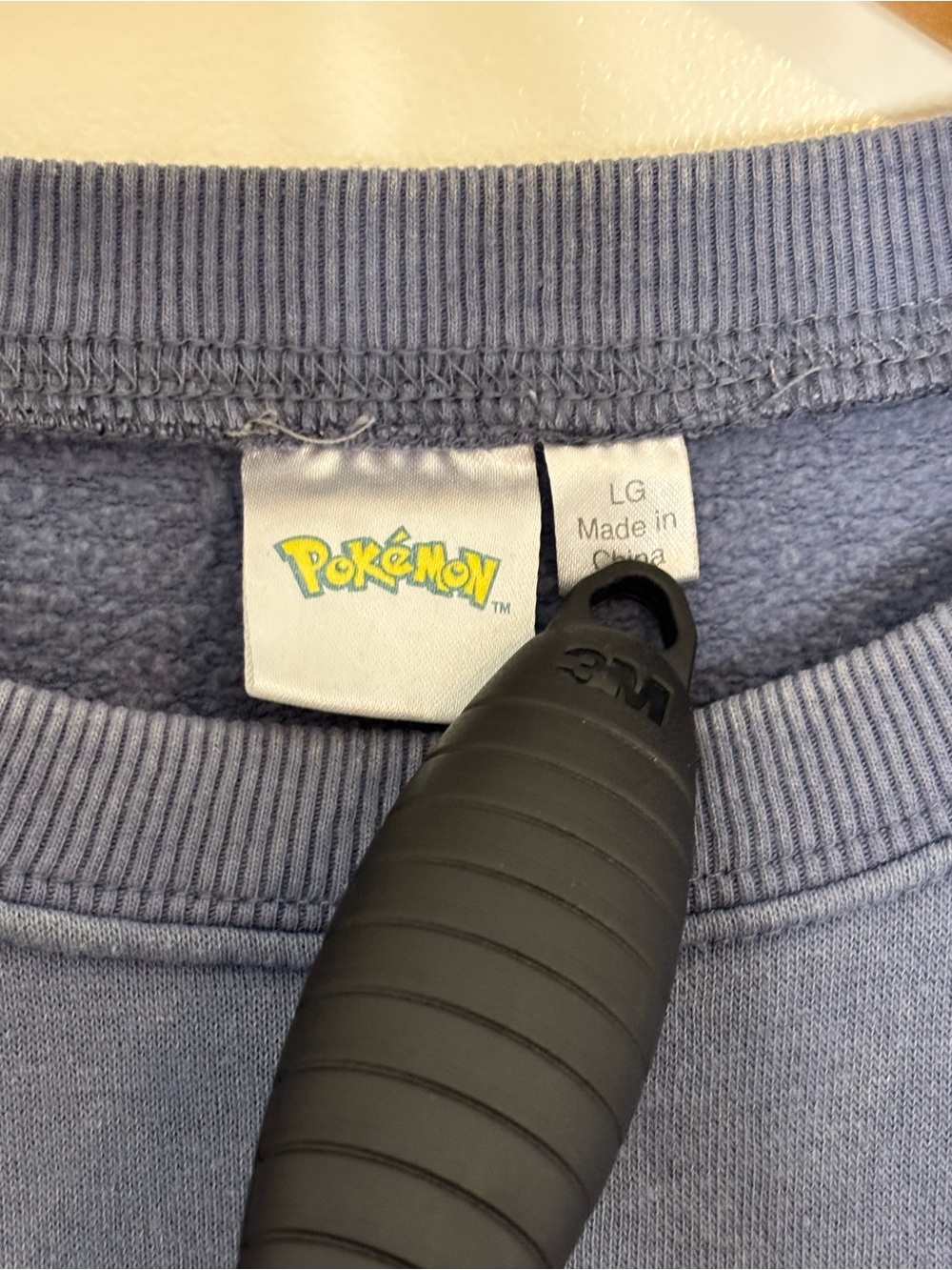 Pokémon Dusty Blue Sweatshirt Sz L Official Licensed Pikachu Anime Nintendo - Picture 3 of 8